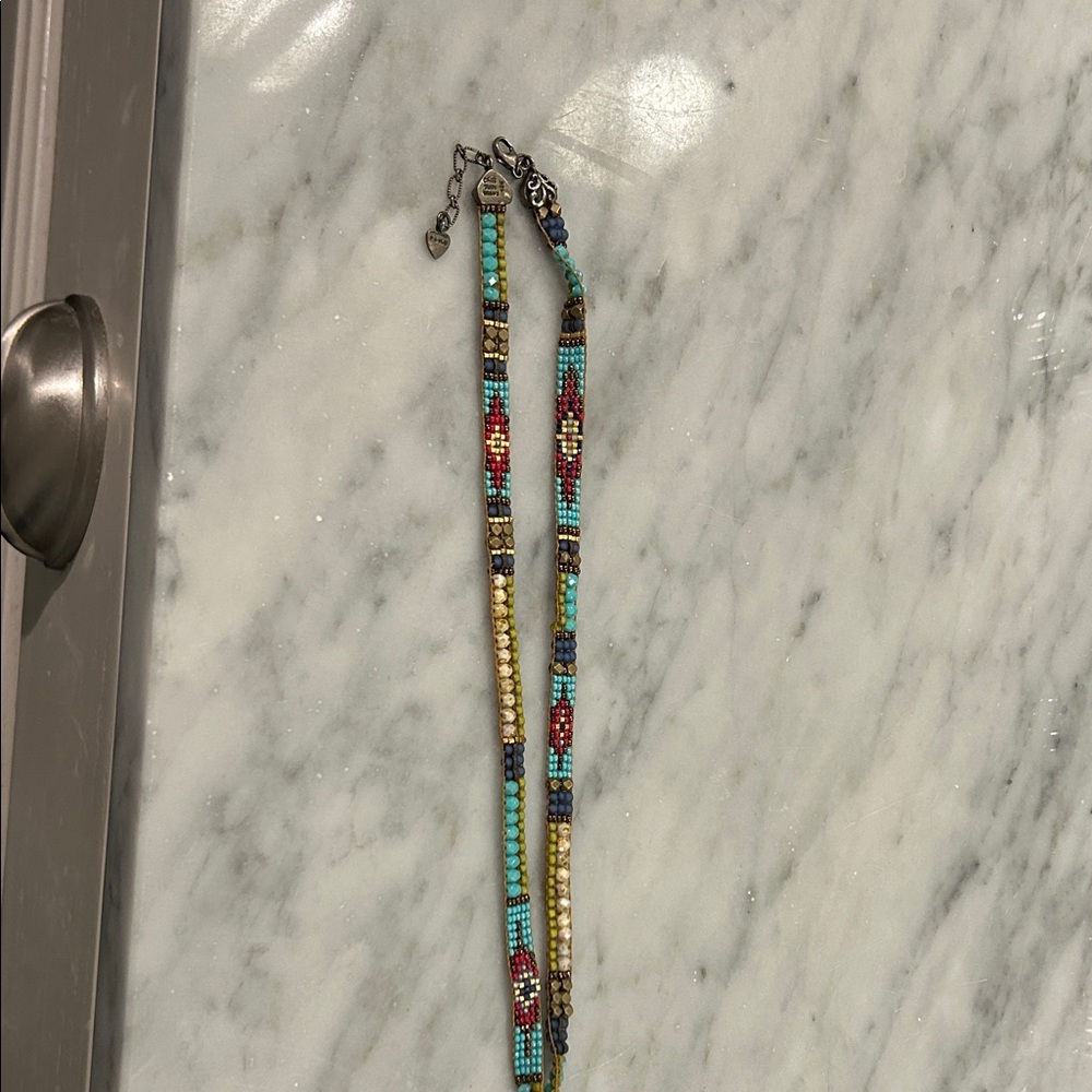 Colorful Beaded Necklace with Silver Accents